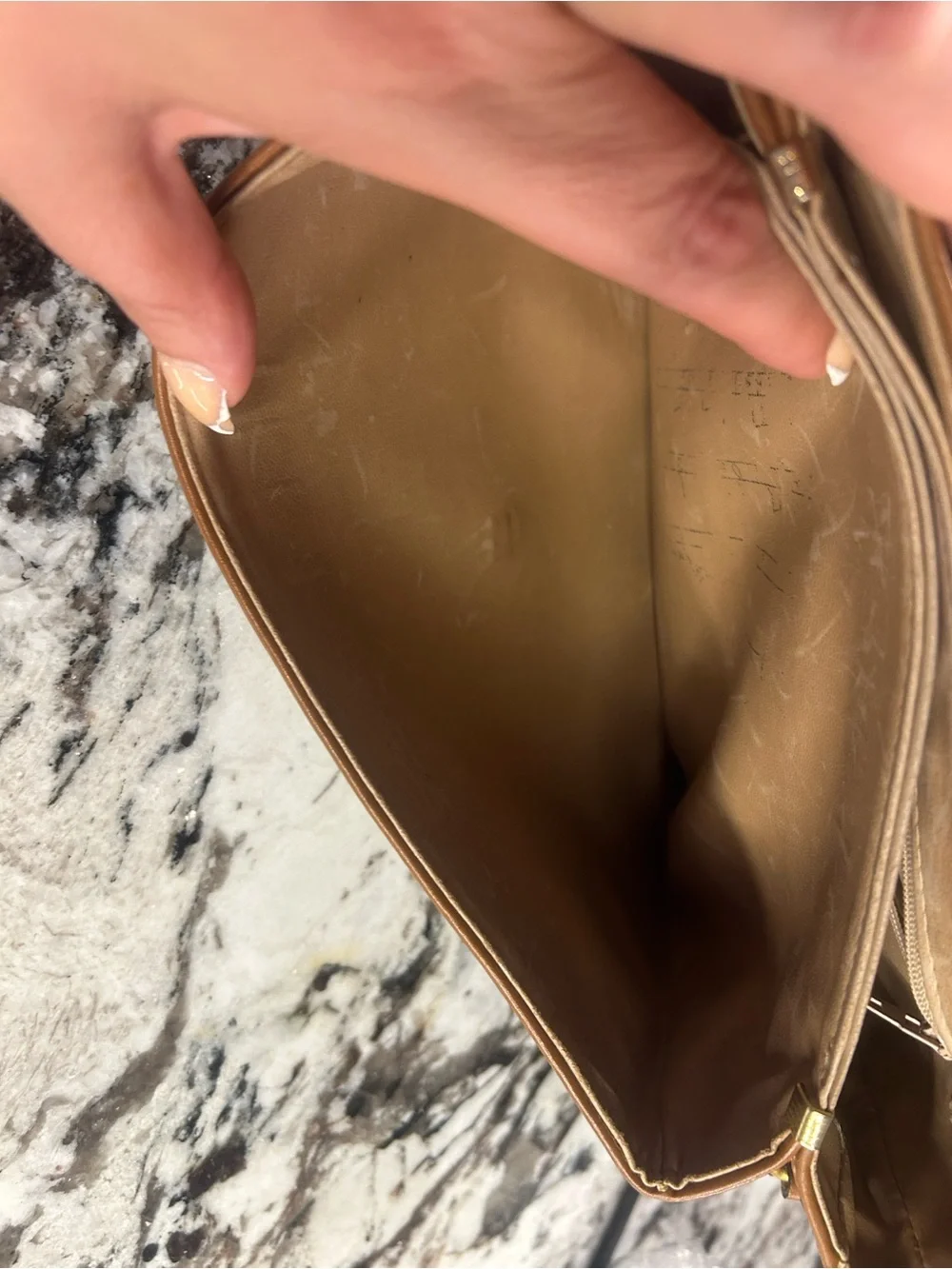 BALLY Brown and Tan leather Monogram Crossbody Bag Flap EUC